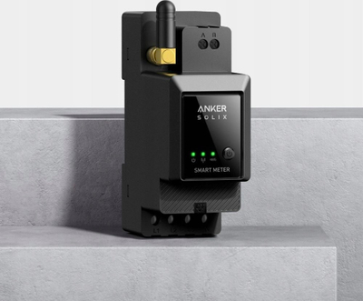 Паметен електричен мерач Anker SOLIX Smart Meter, мониторинг во реално време, компатибилен со Solarbank 2, црн