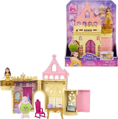 Set lojrash Mattel Disney Princess Belles Magical Surprises, kështjellë me figurina, me ngjyra