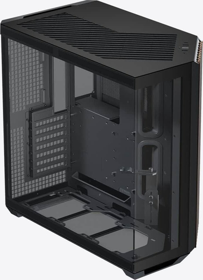 Kути PC APNX V1, midi tower ATX, калено стакло, дрво и црна боја