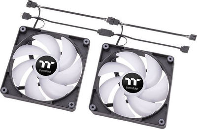 Ventilator kase Thermaltake CT120 ARGB Sync, 120mm, set me 2 copë, zi me bardhë