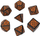 Set zare Q-workshop Hell's Vengeance, 7 copë, për RPG, të zinj me portokalli