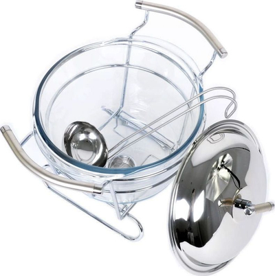 Ngrohës tavoline për supë KingHoff KH-1417, set 4 copë, 4.0L, transparent