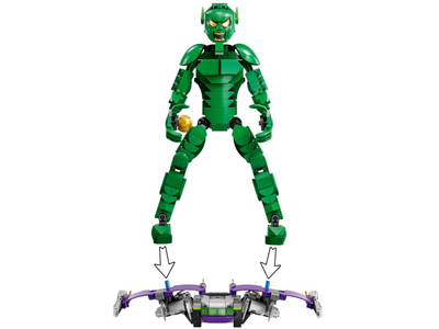 Lodra LEGO Marvel Green Goblin 76284, figurë ndërtuese, 471 pjesë, shumëngjyrëshe