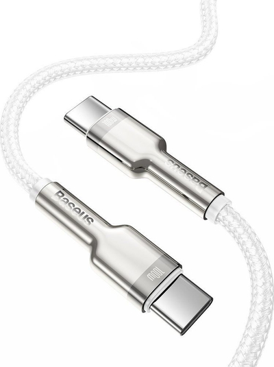 Kabllo Baseus, USB C - USB C, 1 m, e bardhë