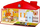 Lodër ndërtimi Mega Creative Construction Blocks House, set tullash, me figurë dhe veturë, shumëngjyrëshe