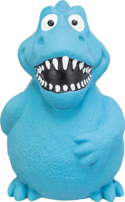 Lodër për qen Trixie Dinosaur, latex, 14 cm, blu