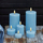Lampë tavoline Sirius Sille, LED, Ø7.5x10cm, blu e hapur