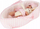 Kukull bebe MEGA CREATIVE Lovely Baby, 33cm, me mbajtëse dhe lepurush, rozë