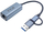 Адаптер за мрежа Inca IUTP-01TX, USB 3.0 и Type C, RJ45 1x, сина