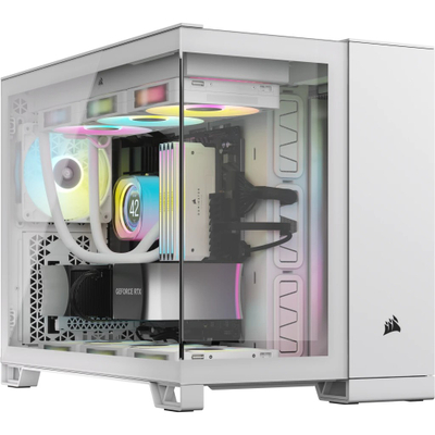 Kutia kompjuterike Corsair iCUE LINK 2500X, Micro ATX, dy dhoma, e bardhë