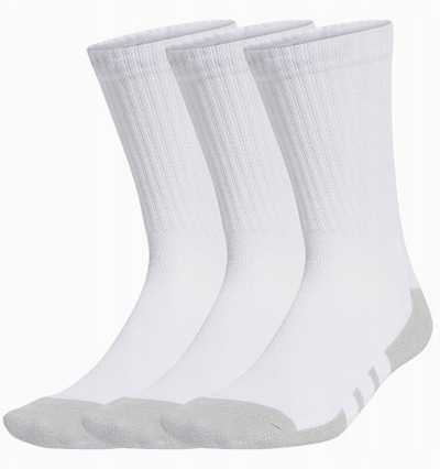Çorape sportive Adidas, set me 3 palë, të gjata, të bardha