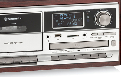 Mikrosistem muzikor Roadstar HIF-8892B+BT, Bluetooth, CD USB SD PLL, kafe