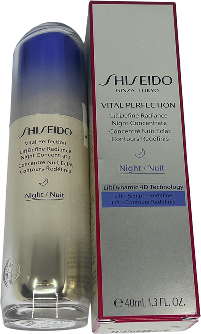 Serum nate Shiseido Vital Perfection LiftDefine Radiance, kundër plakjes, 40 mL