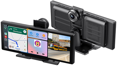 Navigacion automjeti me ekran panoramik, kamera e pasme, i zi
