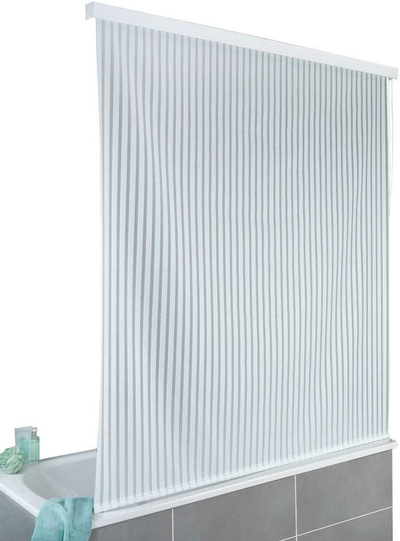 Perde dushi Wenko 12176774, 132x240 cm, plastike, e bardhë