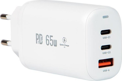 Karikues rrjeti Blow Charger, 65W, 1x USB 2x USB C, i bardhë