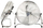 Freskuese Blow Circulator (44 - 065#), 110W, e argjendtë