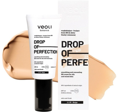 Krem BB Veoli Botanica Drop Of Perfection SPF20, 30 ml, nuanca 2.5 N Bezhë