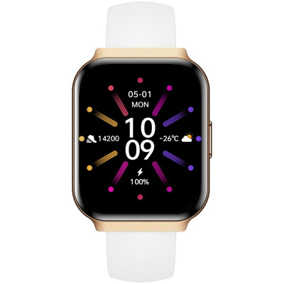 Smartwatch Gravity GT44-1, ekran me prekje, dy rripa, rozë gold