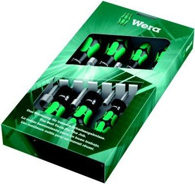 Сет шрафцигери со цевкести клучеви Wera 395 HO/7, 7 делови, ергономски