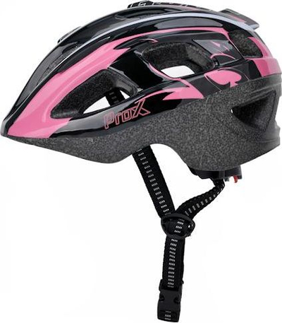 Helm biçiklete Romet Prox Armor, madhësia M 52–56 cm, 14 vrima ajrimi, rozë me të zezë
