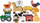 Lodër druri Viga Wooden Blocks Stacking Puzzle Farm Animals, 12 figura, Montessori