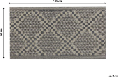 Tapet për jashtë JALNA, 60 x 105 cm, me model gjeometrik, taupe