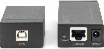 Zgjatës USB Digitus USB 2.0, 4 porta, deri 50 m, i zi