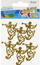 Stickerë dekorativë Craft with Fun Christmas Glitter Angels, vetëngjitës, set me 6 copë, ngjyrë ari me shkëlqim