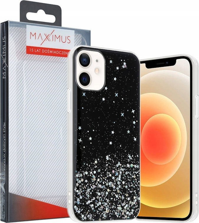 Futrollë Maximus MX Shine për Samsung A32 5G, TPU, me glitter, e zezë