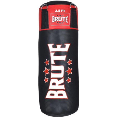 Thes boksi Brute 2.5 FT, 18 kg, PU, i zi me t’kuqe