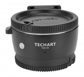 Adapter objektivi Techart TCS-04, nga Canon EF në Sony E, i zi