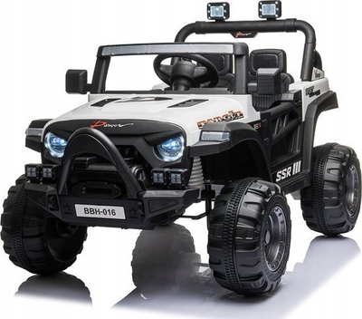 Makine elektrike për kalamoj Lean Cars BBH-016, bateri 12V, me pult 2.4G, e bardhë