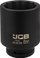 Çelës goditës JCB 1", 85mm, çelik krom molibden, i zi