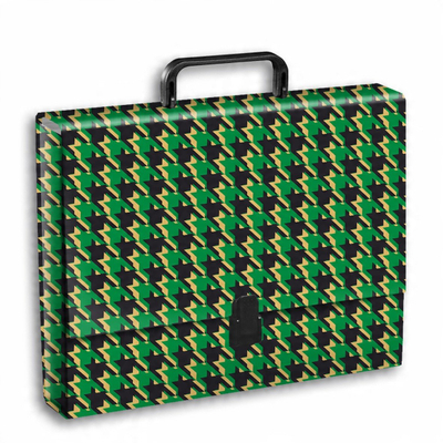 Dosje me dorezë Penmate Briefcase A4, karton i fortë, motiv houndstooth