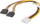 Kabllo energjie Lanberg CA-HDSA-11CU-0030, Molex në 2x SATA, 0.3m, shumëngjyrëshe