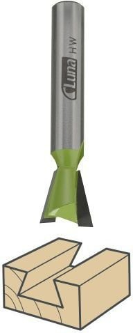 Freza Luna trapezoidale 14°, 12.7mm, shank 8mm, Z=2