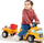 Kamion lodër me rimorkio Smoby Super Builder FA706C, ride on, me set rëre, i verdhë