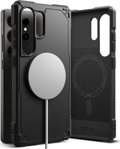 Kapak telefoni Ringke Rugged Gear Magnetic për Samsung S25 Ultra, MagSafe, TPU, i zi