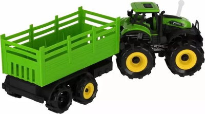 Traktor lodër Mega Creative Farm Car, me rimorkio, pull back, shumëngjyrësh