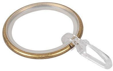 Unaza perde me grep DOMOLETTI Modern Gold, 25mm, set 10 copë, ngjyrë ari