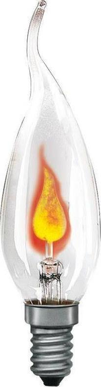 Llambë dekorative Paulmann Flame Cosylight, E14, 3W, qiri transparente