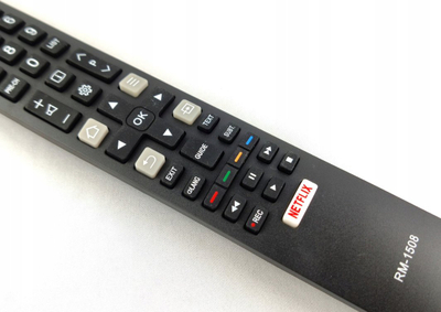 Pilot televizori Lamex RM-L1508, universal për Thomson TCL SMART, buton Netflix, i zi