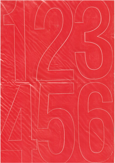 Numra vetëngjitës ARTDRUK 12 cm, set 8 copë, të kuq