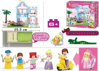 Set ndërtimi Sluban Girls Dream Shpia e Familjes M38-B0535, 539 pjesë, për kalamaj 6+