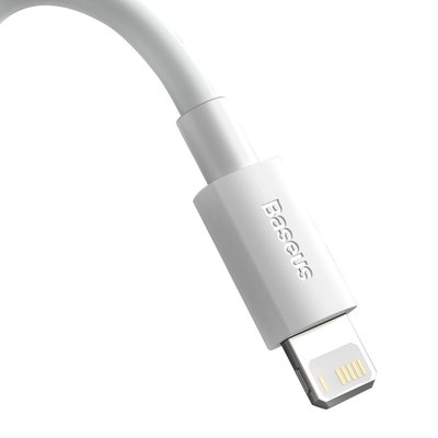 Kabllo USB Baseus Lightning, 2x USB A, 1.5 m, e bardhë