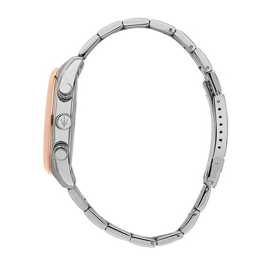 Orë dore Maserati Analogue Quartz për meshkuj, çelik, shumëngjyrëshe