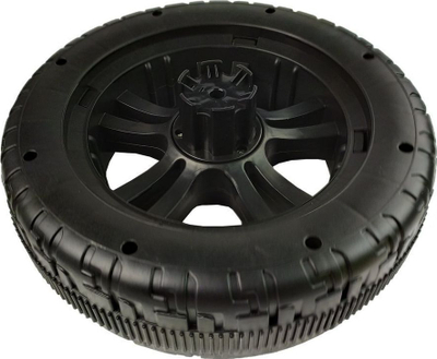 Rrotë e pasme për motor elektrik LEAN Toys ABM-5288, set me gomë dhe felnë, e zezë