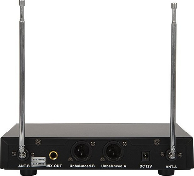 Set karaoke Blow, 2 mikrofonë wireless VHF, i zi