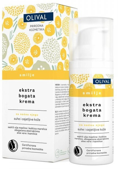 Set kozmetik Olival Good Night, krem nate 50 ml + ujë micelar 500 ml + çantë kozmetike